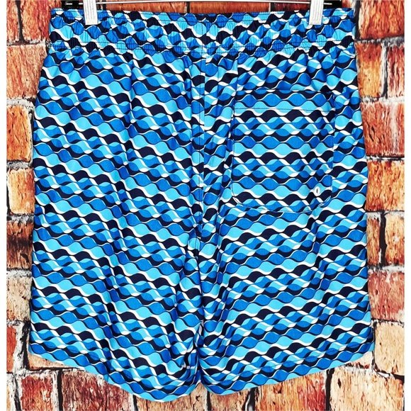 Speedo Board Swimsuit Swim Trunks Shorts Bottoms Mesh Liner Men’s Medium Blue - Picture 2 of 5